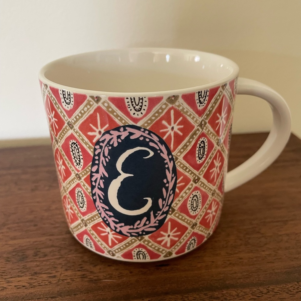 Anthropologie Jo Monogram E Mug Thoreau Quote